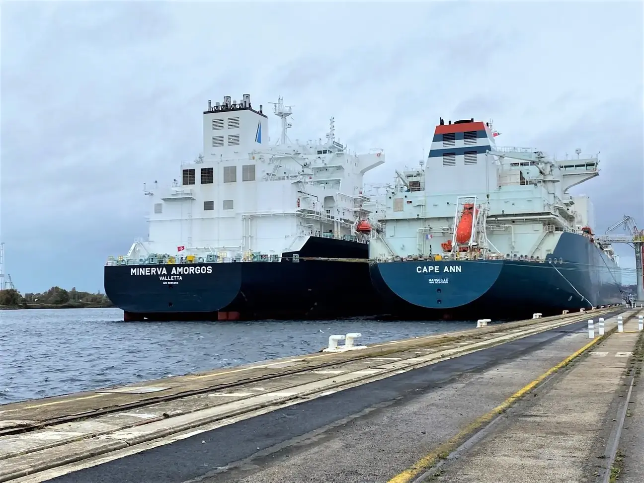 Cape ann and Minerva amorgos connected on STS