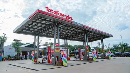 TotalEnergies service station in Skun, Cambodia