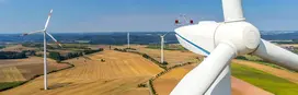 image panoramique wind turbines