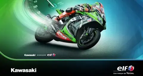 PARTENARIAT ELF ET KAWASAKI : LUBRIFIANTS MOTEUR