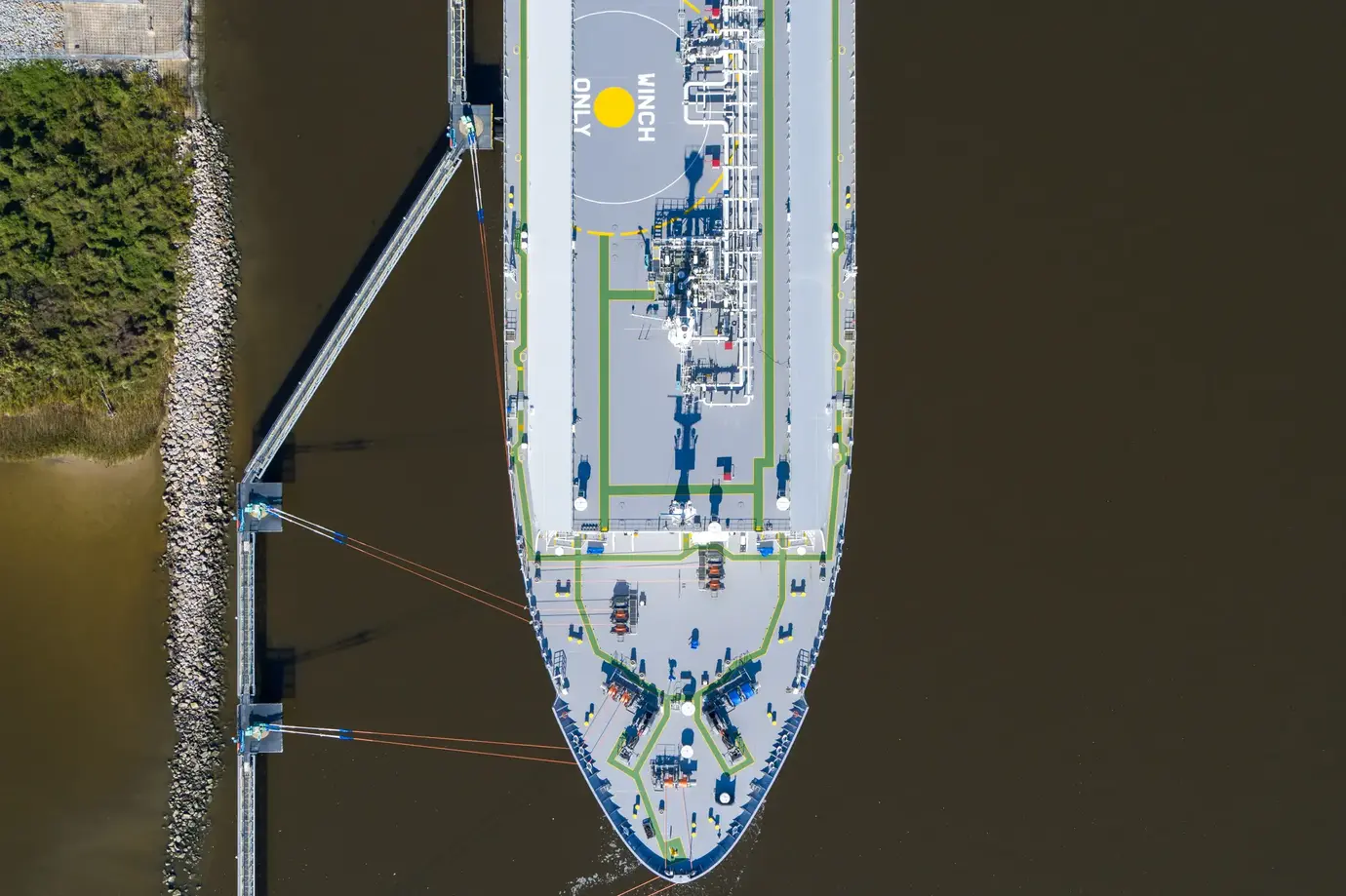1st loading of Enterprise LNG at the Cameron LNG liquefaction terminal in Louisiana