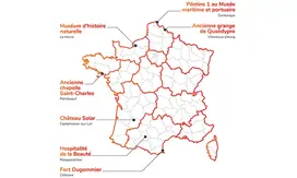 Infographie « Carte des 7 nouveaux chantiers » - voir description détaillée ci-après