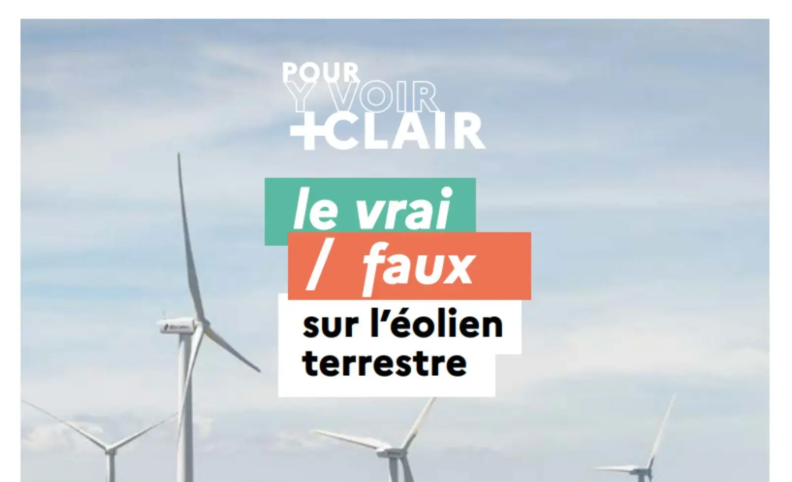 Le vrai / Faux sur l'éolien terrestre - Ministère de la Transition Écologique