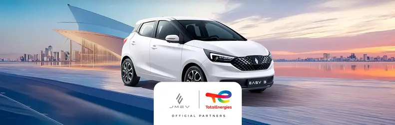 JMEV recomienda TotalEnergies para el desempeño de su vehículo 100% eléctrico.