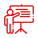 Icon Person vor Chart