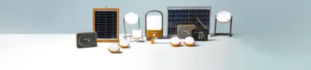 Sunshine range of solar lamps