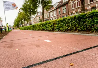 Opening 1st PlasticRoad bike path in the world