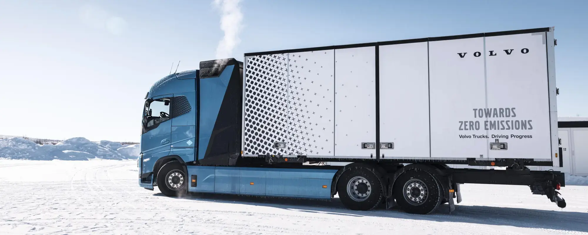 Volvo hydrogen fuel‑cell truck under testing in the H2Accelerate TRUCKS project.