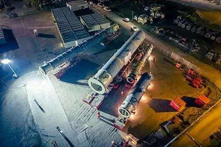 Les gros équipements sont arrivés à la raffinerie