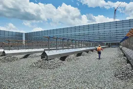 Gas processing plant worksite at Bladin Point, Ichthys project