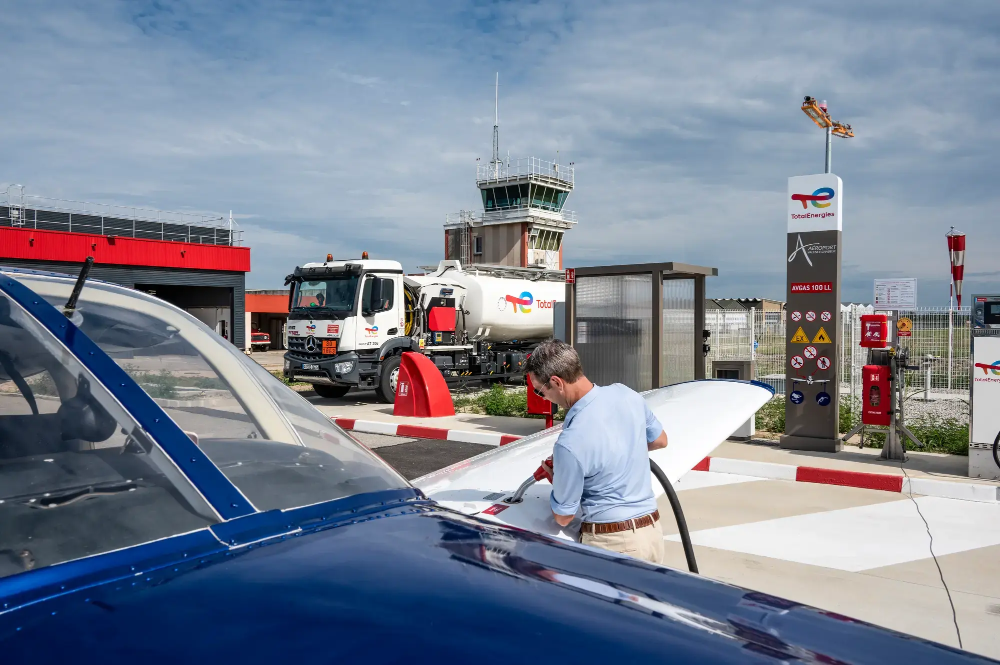 TotalEnergies refueling station at Valence airport