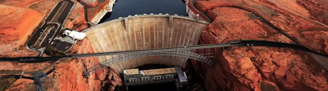 Electric dam in a canyon