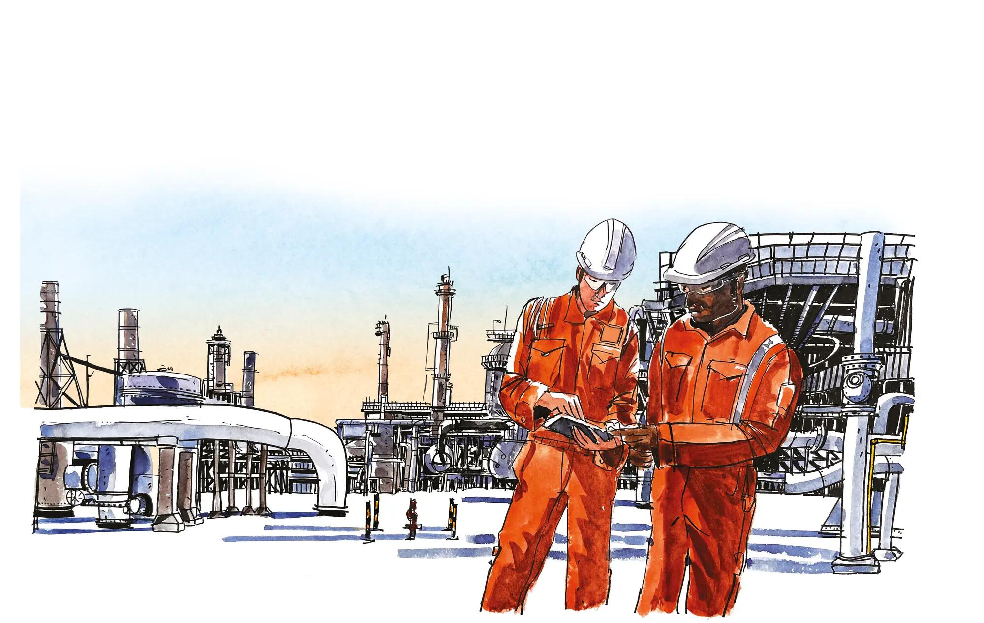 Illustration of QE LNG (Qatargas)