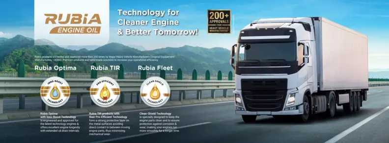 rubia engine oil banner
