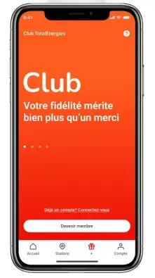 appli adhésion programme fidélité Club avantages