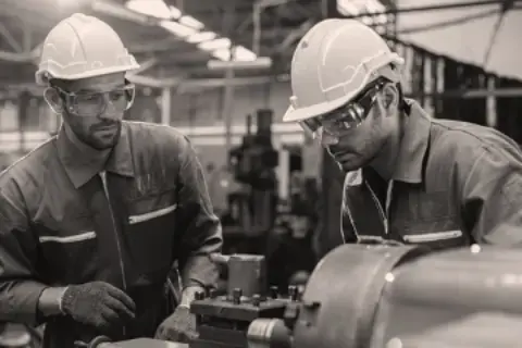people working metal