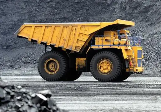 heavy equipment at mining site