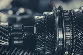 close up of transmission gearbox