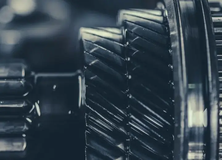 close up of transmission gearbox