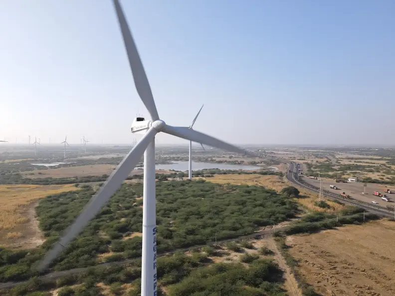 Ferme éolienne de Dayapar, Gujarat, Inde