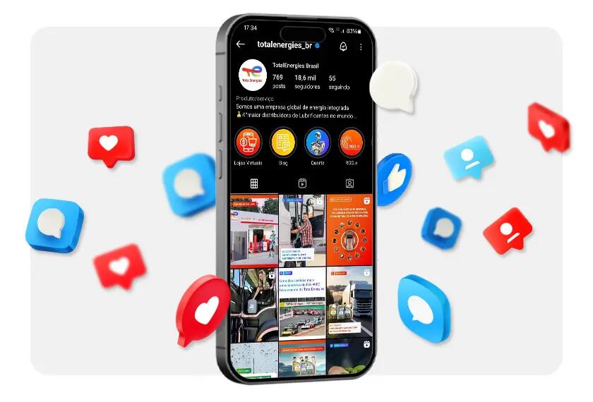 banner home totalenergies - social media