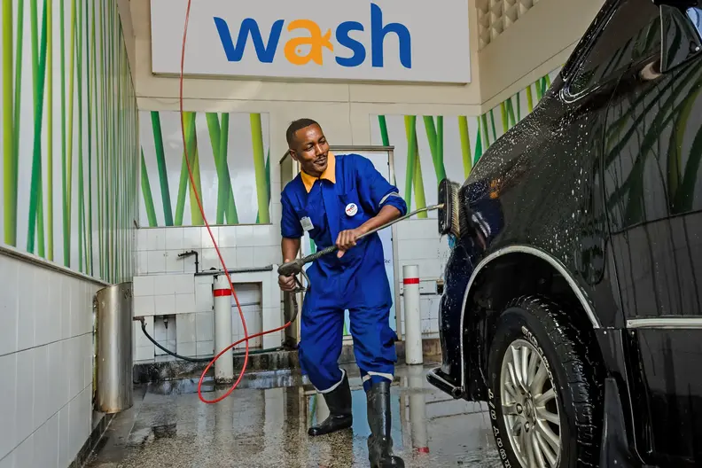 Service station of Limuru Road in Kenya