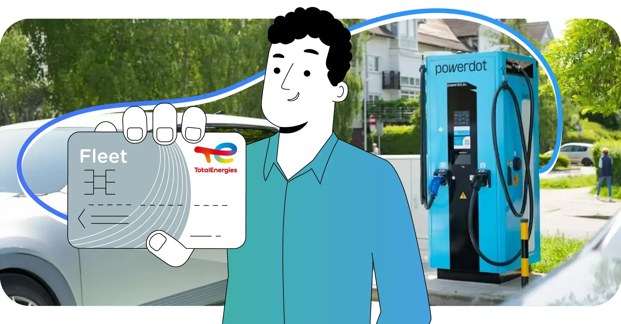 Accès au réseau de recharge Powerdot avec la carte Fleet de TotalEnergies