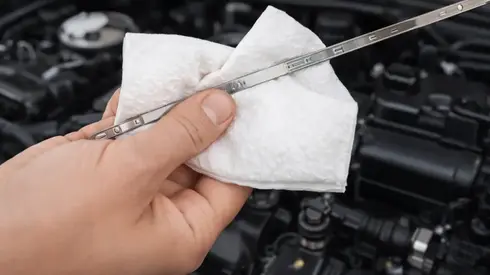 como medir aceite de motor