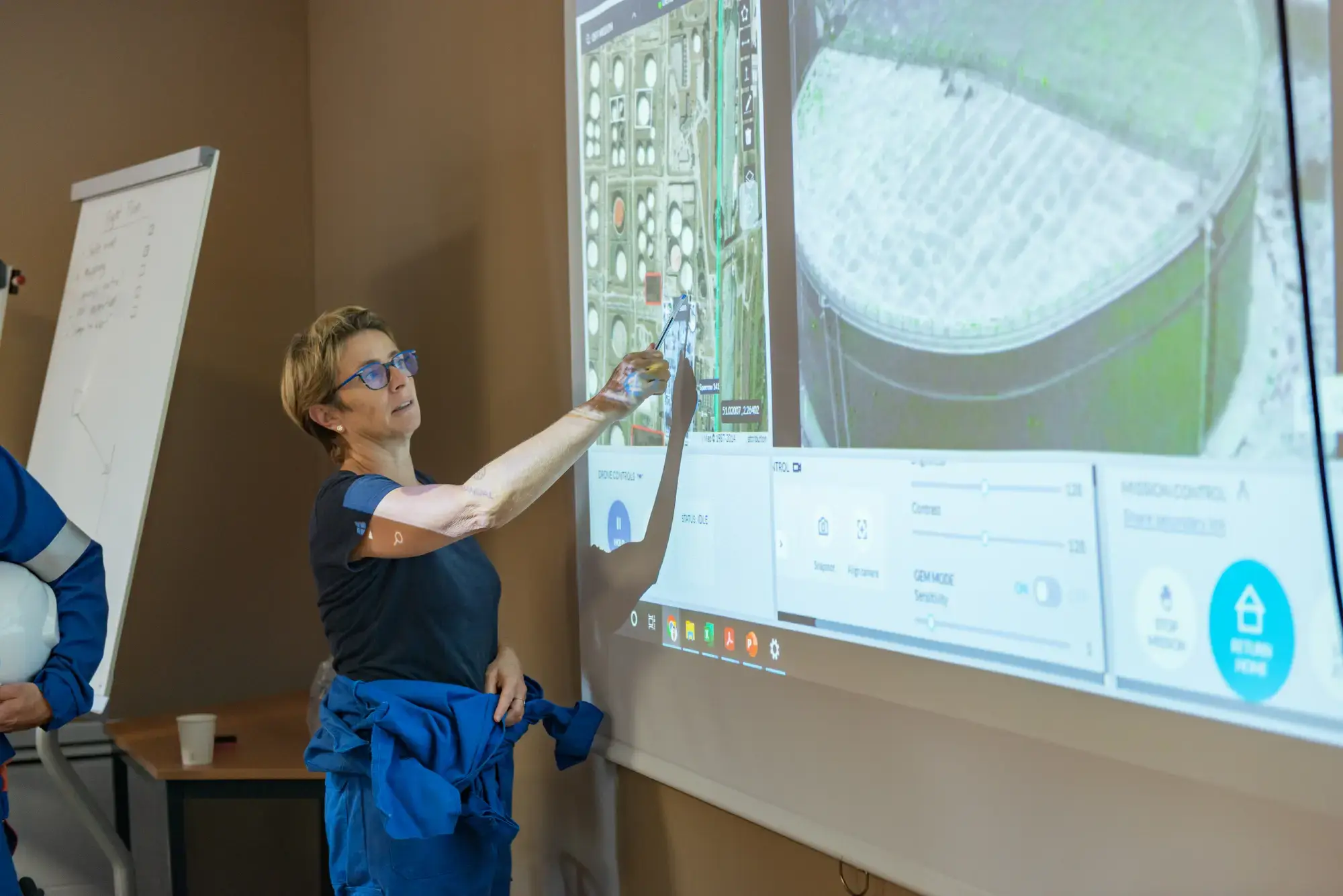 Tests of autonomous drones on the OLEUM technical platform (Dunkerque) with the start-up Percepto