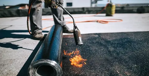 bitume feu