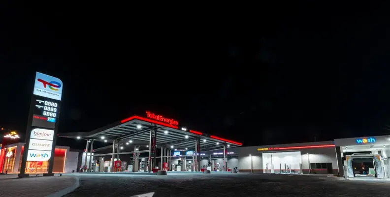 TotalEnergies service station in Saihat, Saudi Arabia