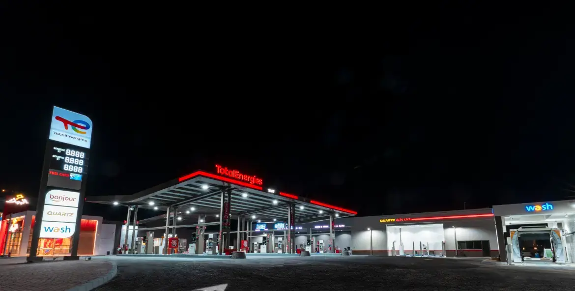 TotalEnergies service station in Saihat, Saudi Arabia