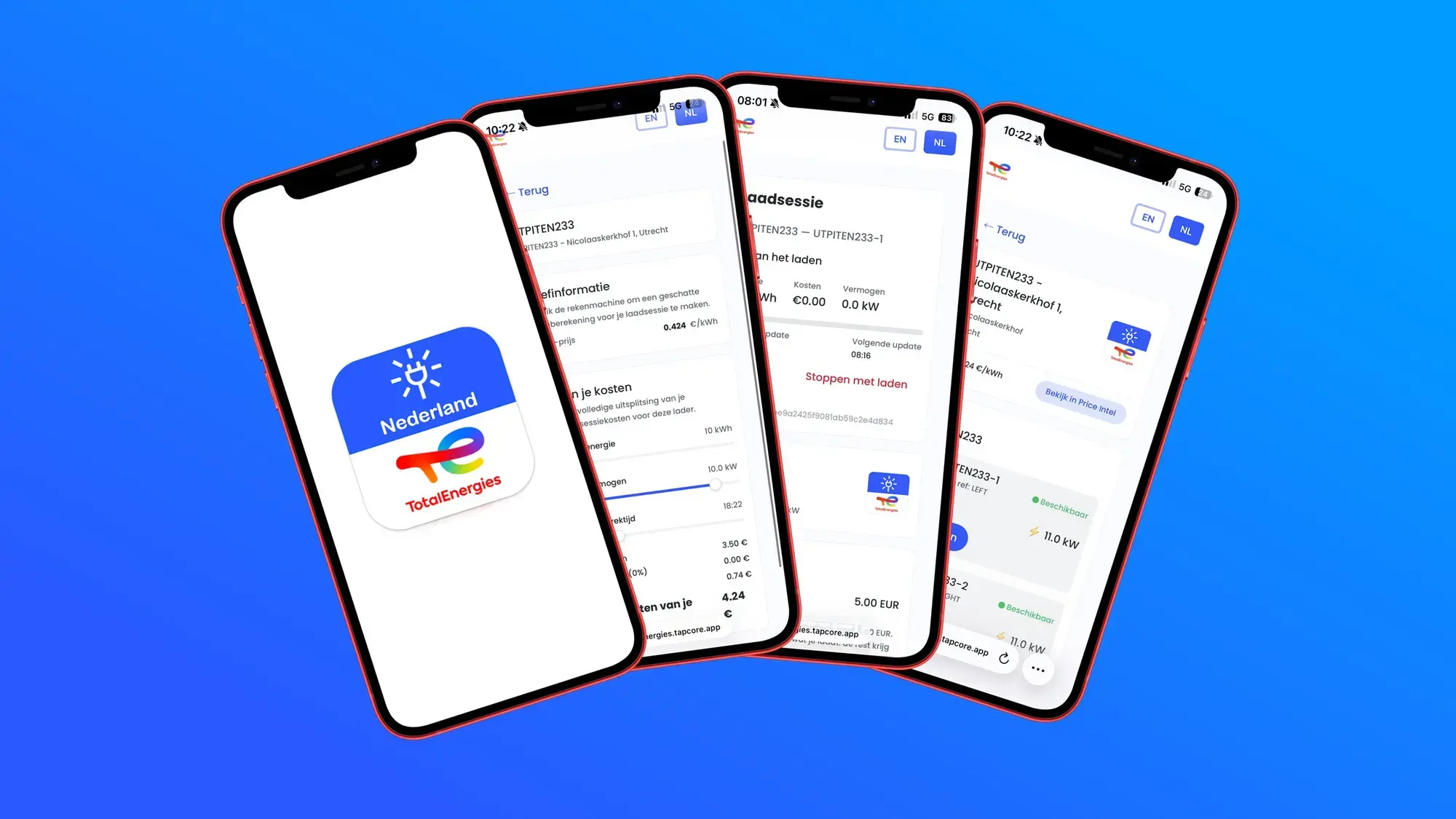 tap whitelabel web app phone mockups