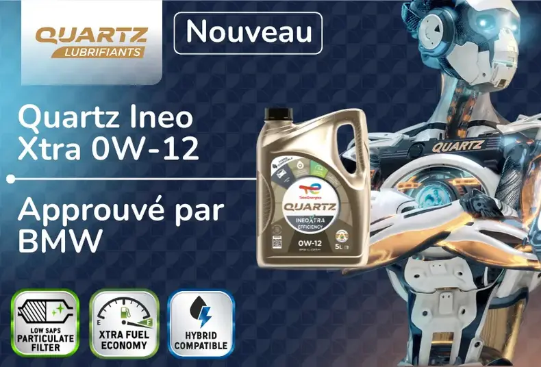 New Quartz Ineo Xtra Efficiency 0W-12, premium engine oil for thermal and hybrid engines