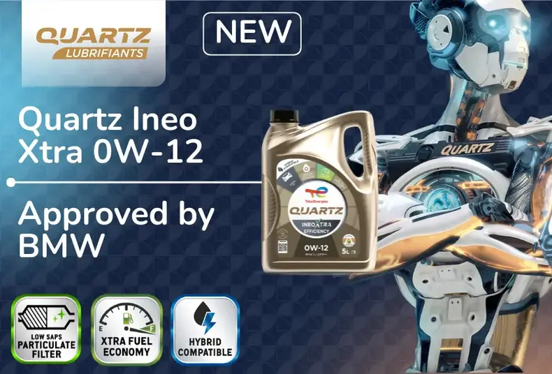 New Quartz Ineo Xtra Efficiency 0W-12, premium engine oil for thermal and hybrid engines