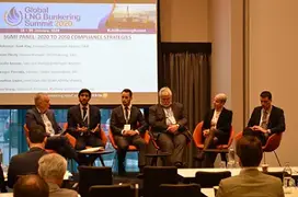 Xavier Pfeuty speaking in a&nbsp;panel discussion at LNG bunkering summit 2020