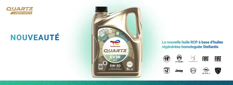 Quartz EV3R : la nouvelle gamme d’huile régénérée
