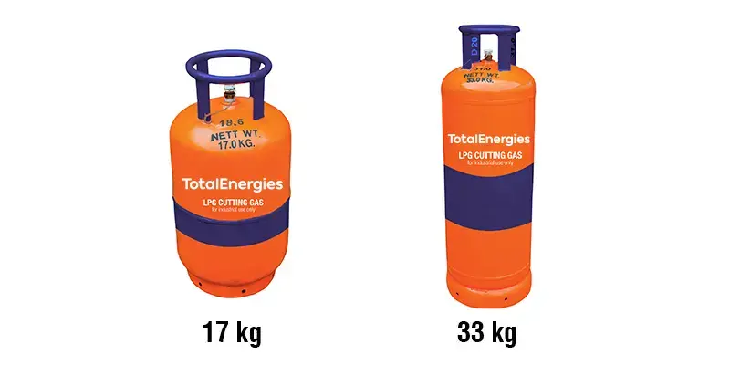 total LPG cutting gas 17kg and 33kg