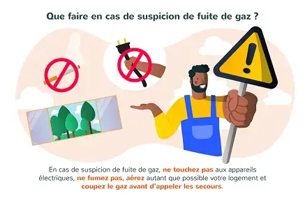 Que faire en cas de suspicion de fuite de gaz ?