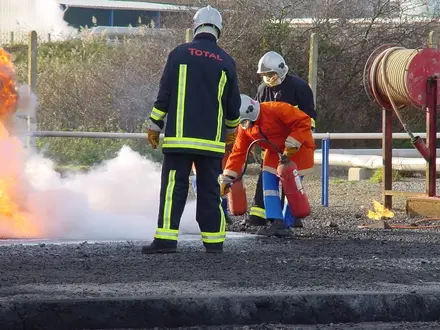 Ecole à feu - exercice feu réel