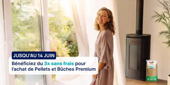 Du 1 au 14 juin, profitez du 3 fois sans frais sur les Pellets et Bûches