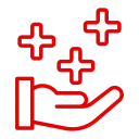 Icon Hand mit Benefits