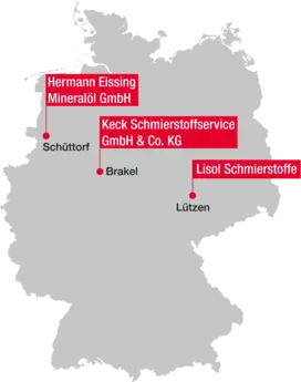 Deutschlandkarte mit Händlern