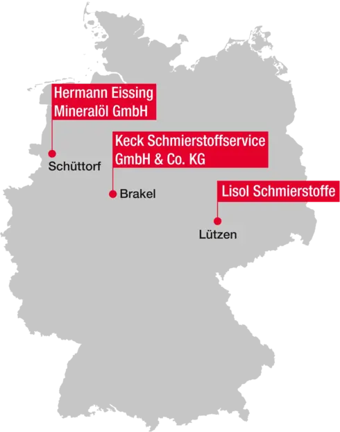 Deutschlandkarte mit Händlern