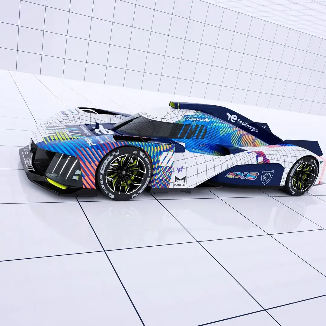 TotalEnergies Peugeot Hypercar 9X8 Demsky Milan Design Week World Endurance Team Cambio de Aceite de Motor 24h Le Mans Racing Motorsport Pioneering Performance Again