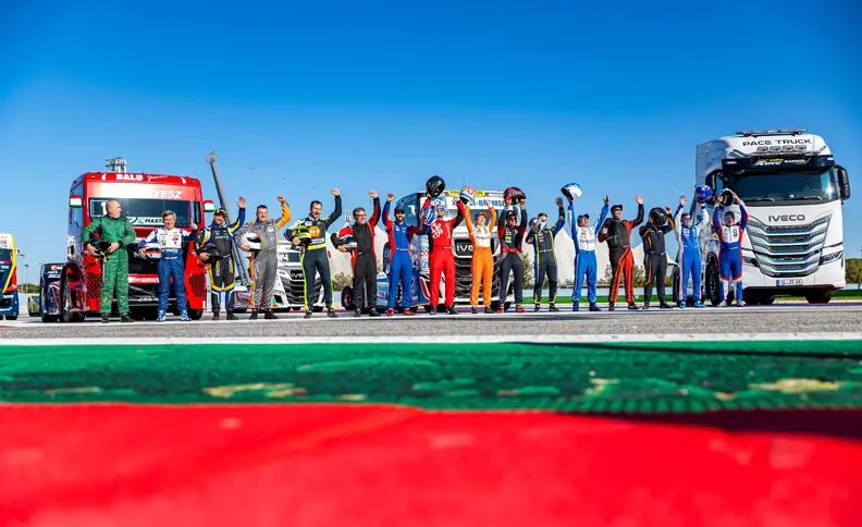 Pilotes Group and Truck, officiel Picture in Misano Circuit, during the 1st round of the 2025 European Truck Racing Championship, on the Misano World Circuit Marco Simoncelli from May 16 to 18, 2025 at Misano Adriatico, Italy
