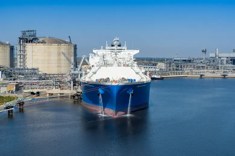 1st loading of Enterprise LNG at the Cameron LNG liquefaction terminal in Louisiana