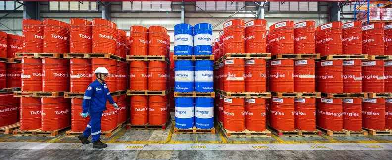 lubricants drums storage area