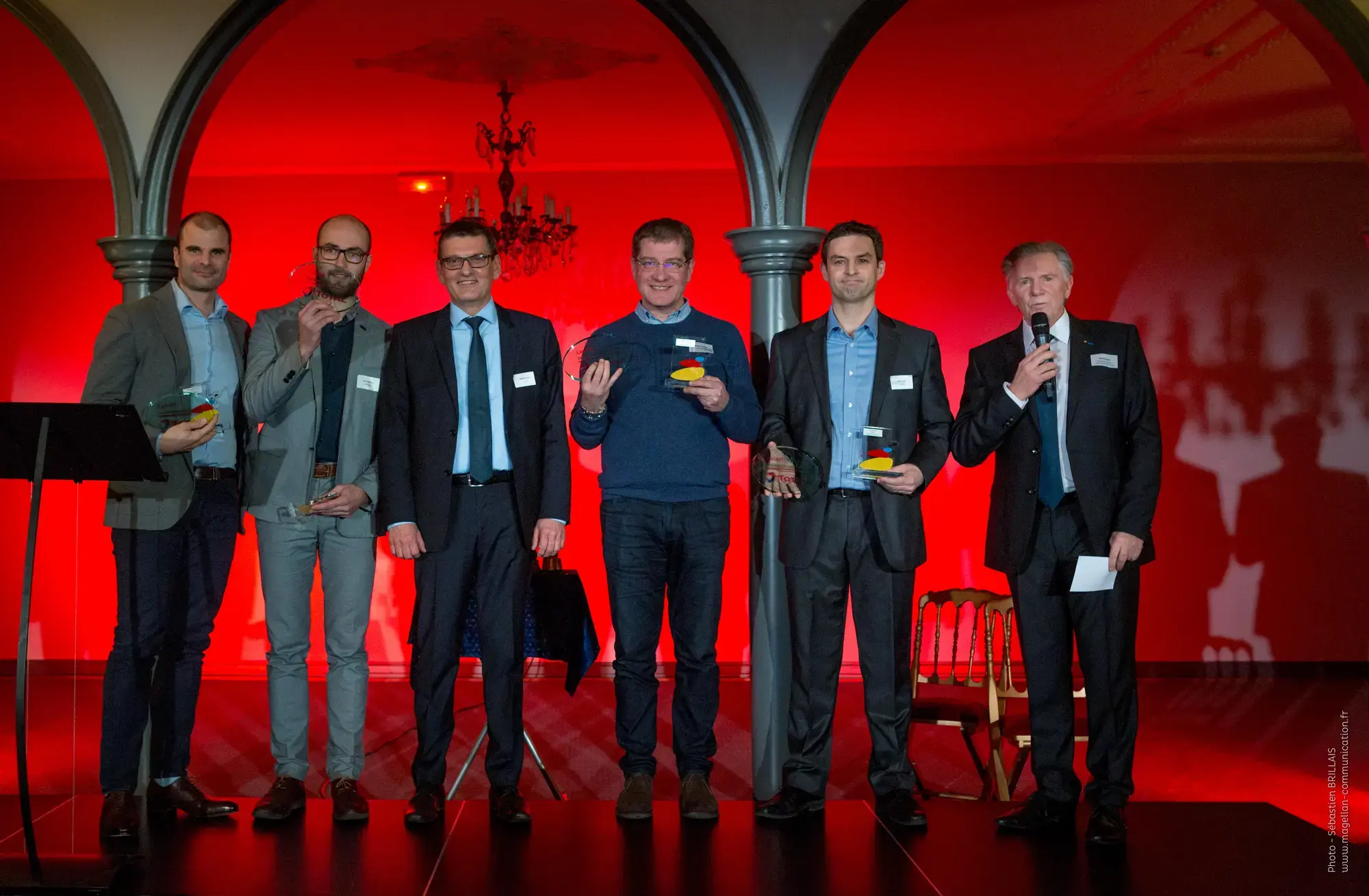 Marc MENGUS, Délégué Grand Est, au centre des 4 lauréats Réseau Entreprendre Alsace et Total Développement Régional