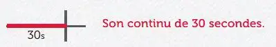 son continu de 30 secondes
